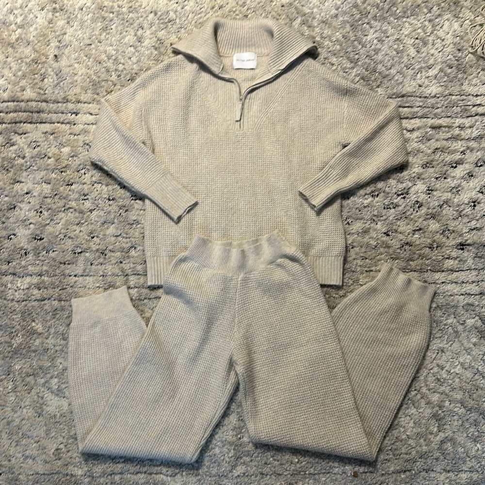 Waffle pant set
